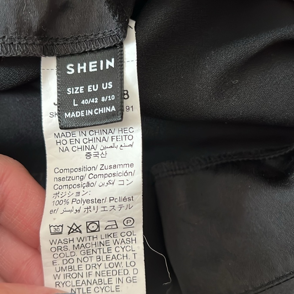 shein Elegant Black Women's Skirt size: L - Picture 7 of 7
